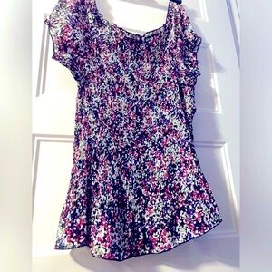 Reitmans off-shoulder Floral blouse XL EUC